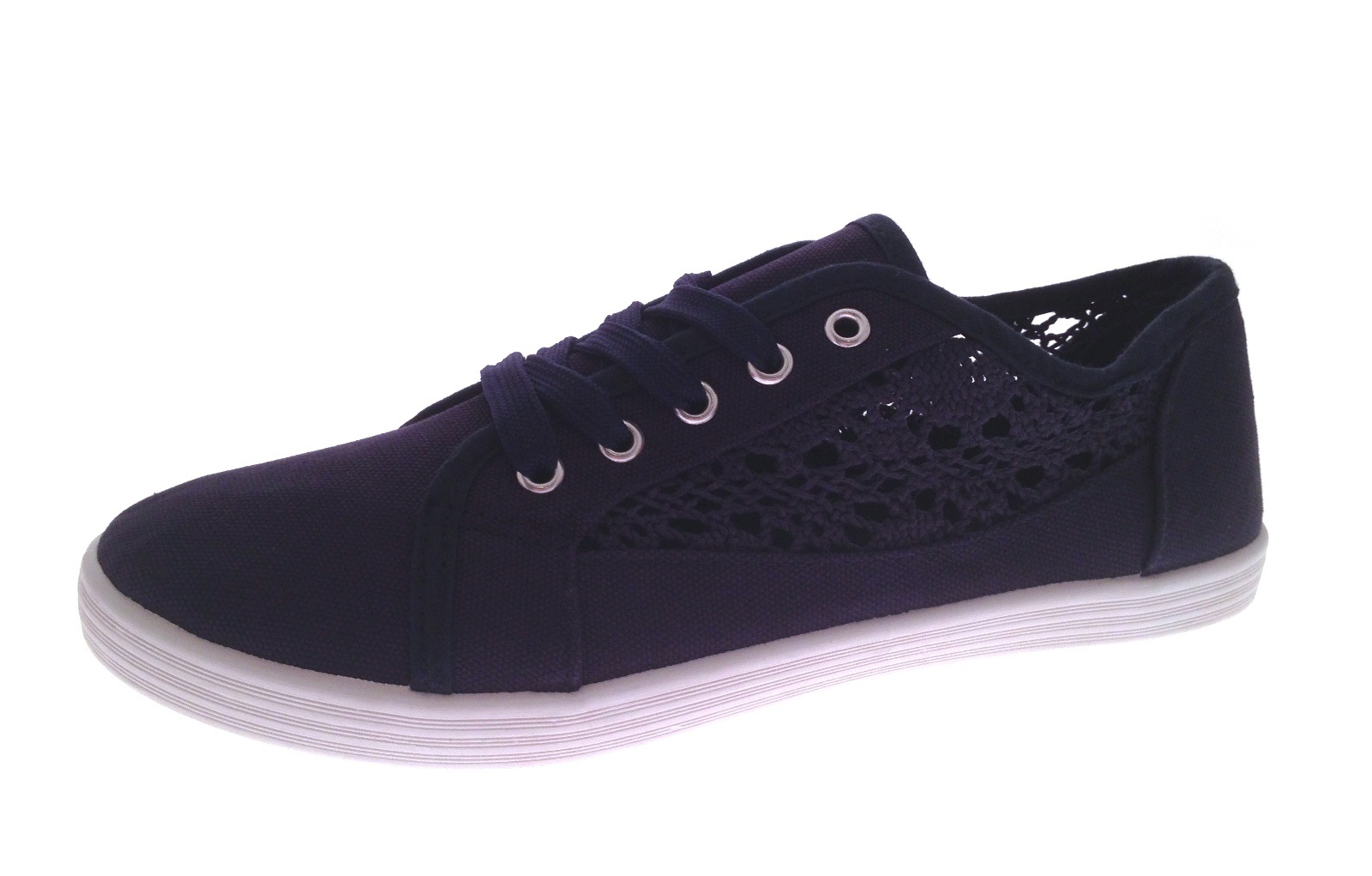 Lace up canvas pumps View all ladies footwear Browse through our amazing range of ladies canvas shoes for a great casual, sporty look. Our womens canvas shoes features top brands such as SoulCal, Miss Fiori, Converse, Skechers, Vans and lots more at low prices.